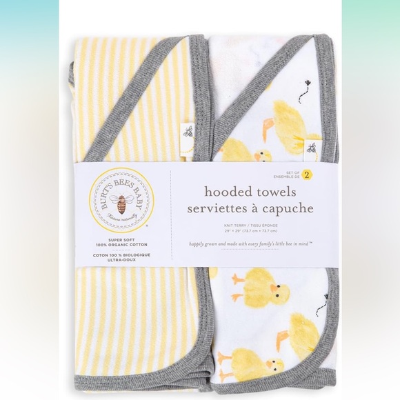 Burts Bees Hooded Towels 100% Organic Cotton - Picture 3 of 3